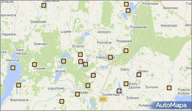 mapa Kleszczówek, Kleszczówek na mapie Targeo