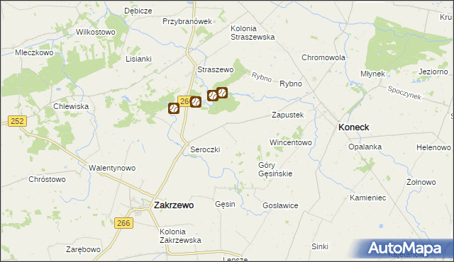 mapa Kolonia Serocka, Kolonia Serocka na mapie Targeo