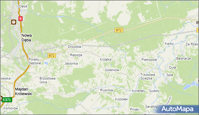 mapa Krzątka, Krzątka na mapie Targeo