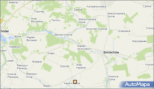 mapa Majdan Skrzyniecki, Majdan Skrzyniecki na mapie Targeo