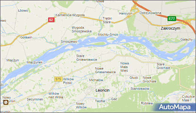 mapa Mała Wieś przy Drodze, Mała Wieś przy Drodze na mapie Targeo