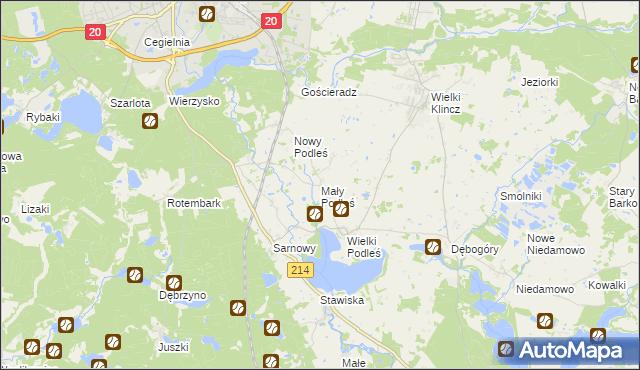 mapa Mały Podleś, Mały Podleś na mapie Targeo
