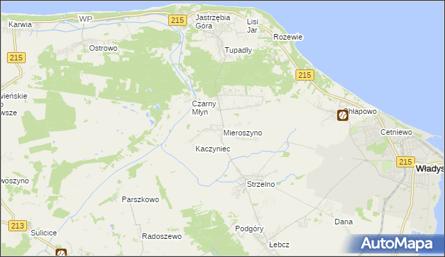 mapa Mieroszyno, Mieroszyno na mapie Targeo