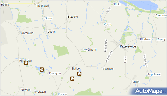 mapa Myśliborki, Myśliborki na mapie Targeo