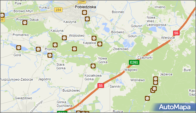 mapa Nowa Górka, Nowa Górka na mapie Targeo