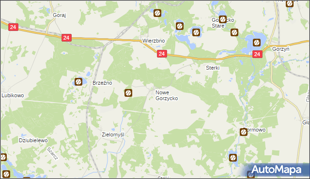 mapa Nowe Gorzycko, Nowe Gorzycko na mapie Targeo