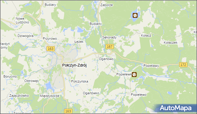 mapa Ogartowo, Ogartowo na mapie Targeo