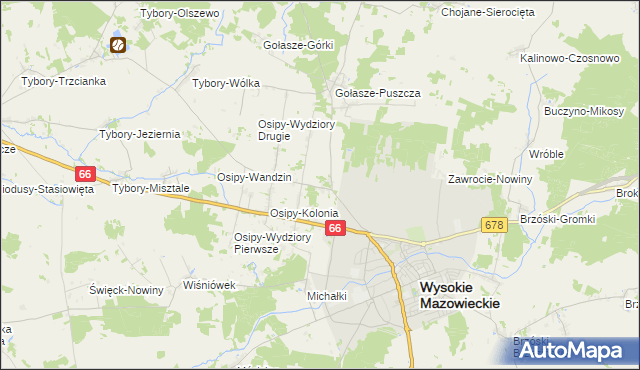 mapa Osipy-Lepertowizna, Osipy-Lepertowizna na mapie Targeo