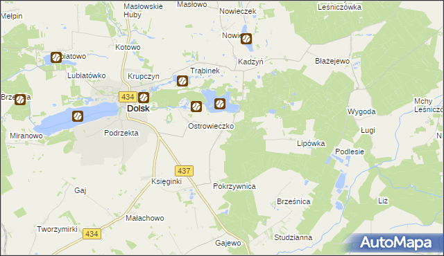 mapa Ostrowieczno, Ostrowieczno na mapie Targeo