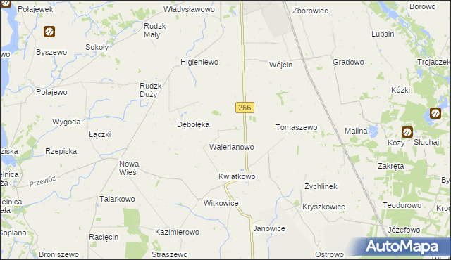 mapa Paradowo, Paradowo na mapie Targeo