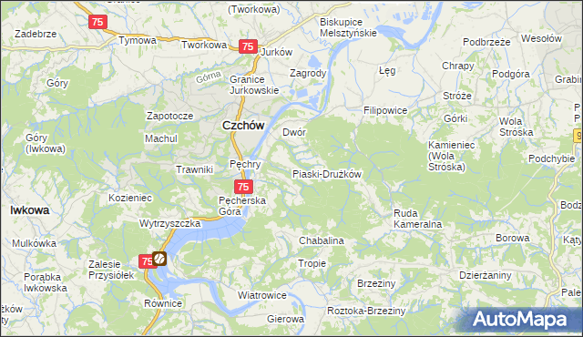 mapa Piaski-Drużków, Piaski-Drużków na mapie Targeo
