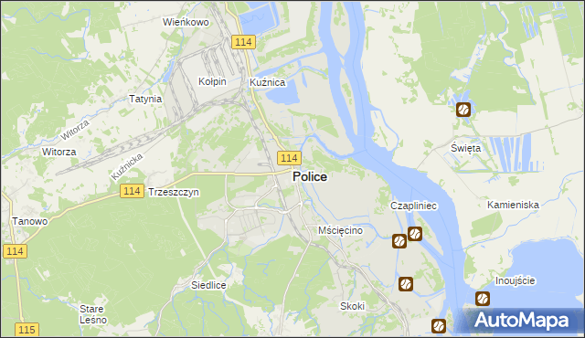 mapa Police, Police na mapie Targeo