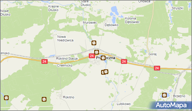 mapa Przytoczna, Przytoczna na mapie Targeo