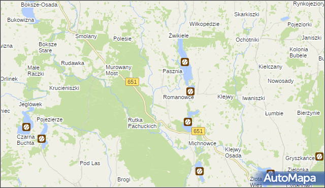 mapa Romanowce, Romanowce na mapie Targeo