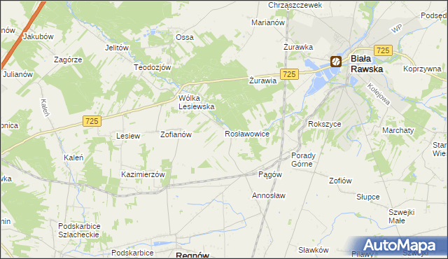 mapa Rosławowice, Rosławowice na mapie Targeo