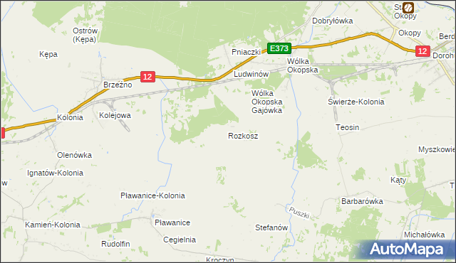 mapa Rozkosz, Rozkosz na mapie Targeo