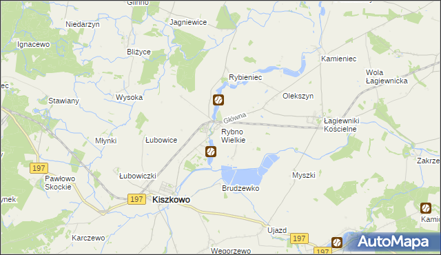 mapa Rybno Wielkie, Rybno Wielkie na mapie Targeo