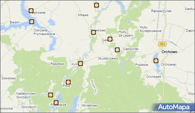 mapa Skubarczewo, Skubarczewo na mapie Targeo