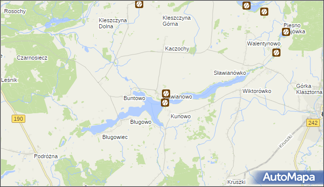 mapa Sławianowo, Sławianowo na mapie Targeo