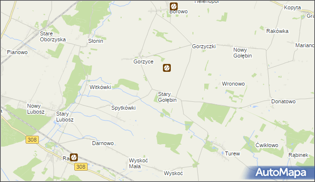 mapa Stary Gołębin, Stary Gołębin na mapie Targeo