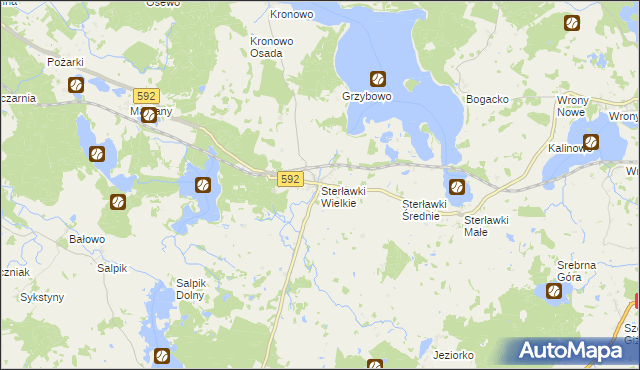 mapa Sterławki Wielkie, Sterławki Wielkie na mapie Targeo