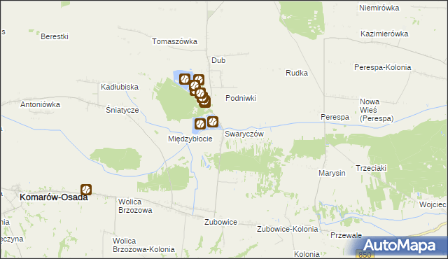 mapa Swaryczów, Swaryczów na mapie Targeo