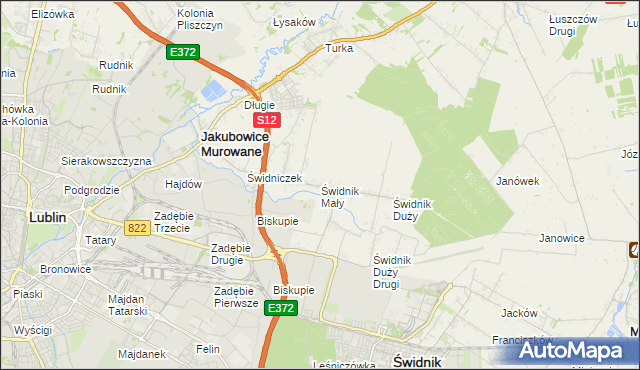 mapa Świdnik Mały, Świdnik Mały na mapie Targeo