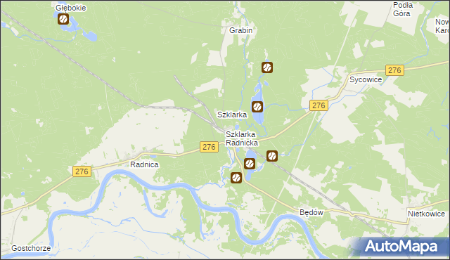 mapa Szklarka Radnicka, Szklarka Radnicka na mapie Targeo