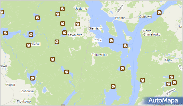 mapa Tłokowisko, Tłokowisko na mapie Targeo