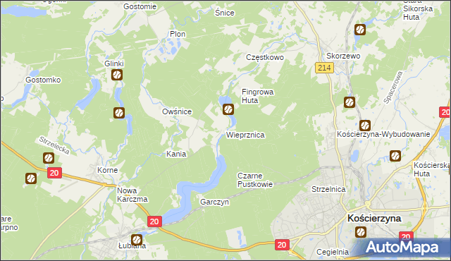 mapa Wieprznica, Wieprznica na mapie Targeo