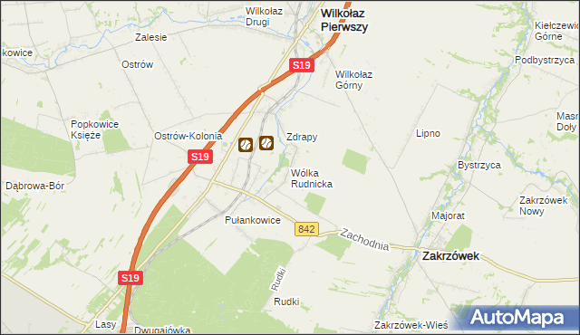 mapa Wólka Rudnicka, Wólka Rudnicka na mapie Targeo