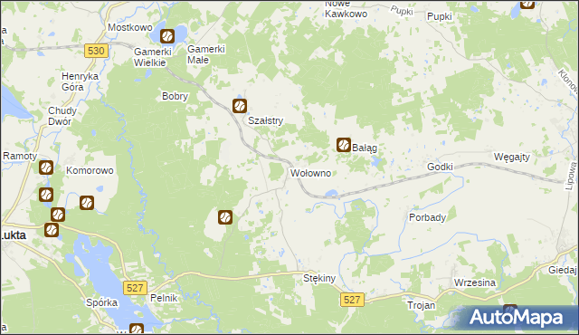 mapa Wołowno, Wołowno na mapie Targeo