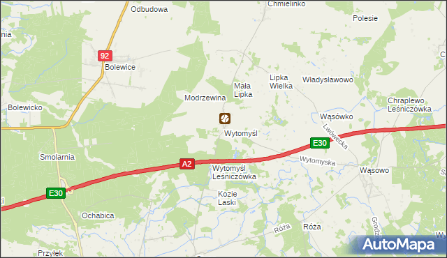 mapa Wytomyśl, Wytomyśl na mapie Targeo