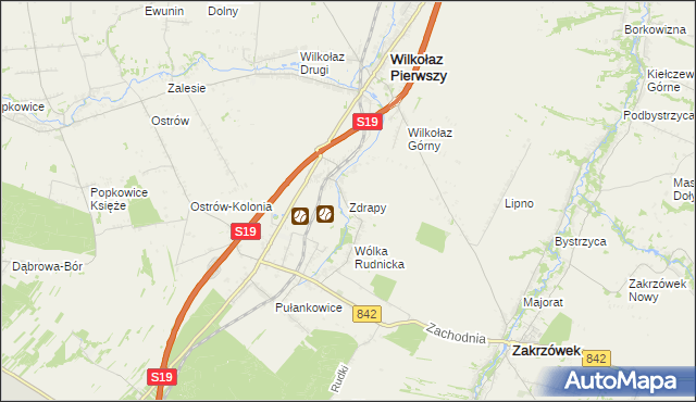 mapa Zdrapy gmina Wilkołaz, Zdrapy gmina Wilkołaz na mapie Targeo