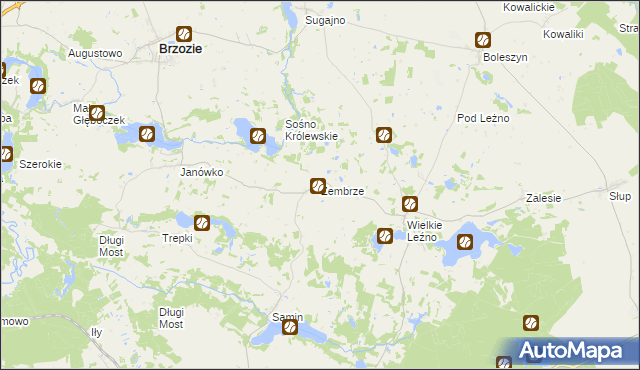 mapa Zembrze, Zembrze na mapie Targeo