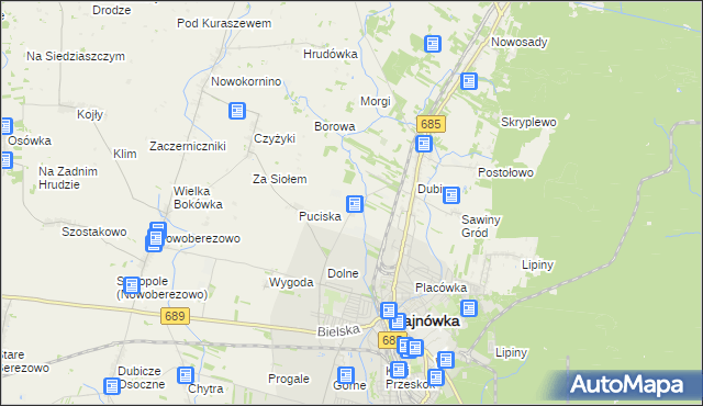 mapa Bielszczyzna, Bielszczyzna na mapie Targeo