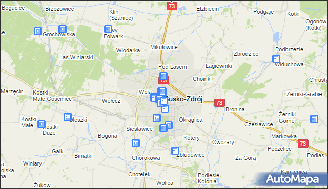 mapa Busko-Zdrój, Busko-Zdrój na mapie Targeo