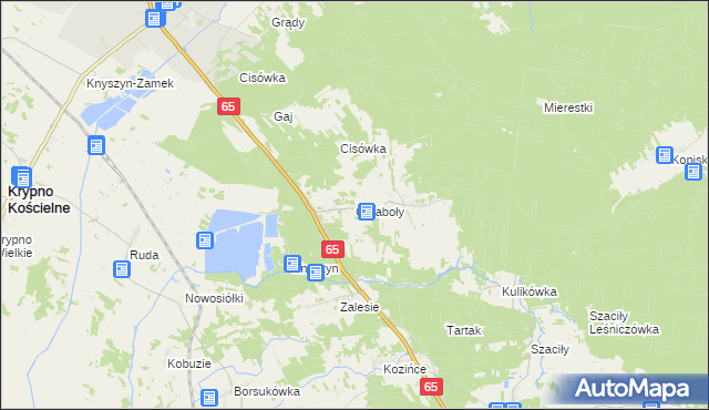 mapa Chraboły gmina Dobrzyniewo Duże, Chraboły gmina Dobrzyniewo Duże na mapie Targeo