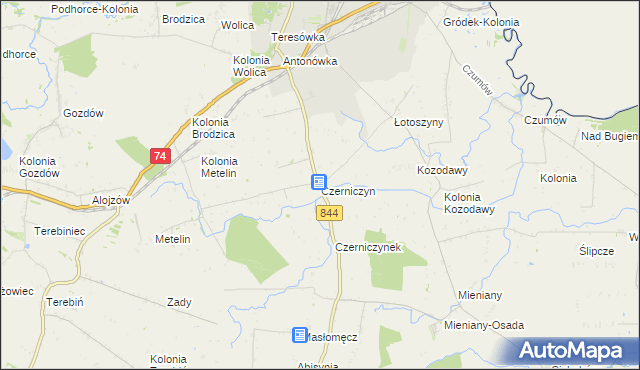 mapa Czerniczyn, Czerniczyn na mapie Targeo