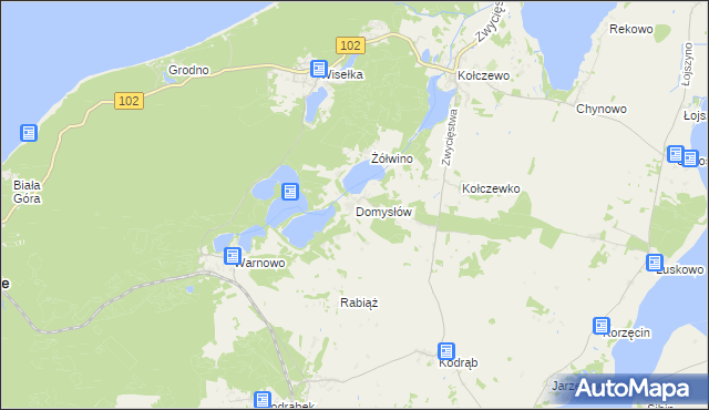 mapa Domysłów, Domysłów na mapie Targeo