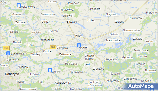 mapa Gdów, Gdów na mapie Targeo