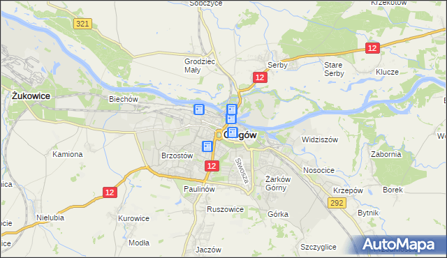 mapa Głogów, Głogów na mapie Targeo