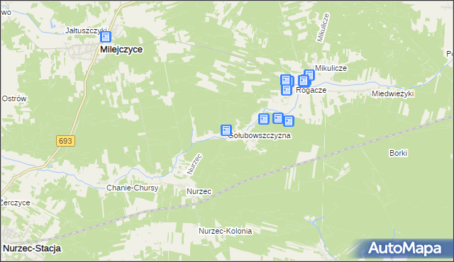 mapa Gołubowszczyzna, Gołubowszczyzna na mapie Targeo