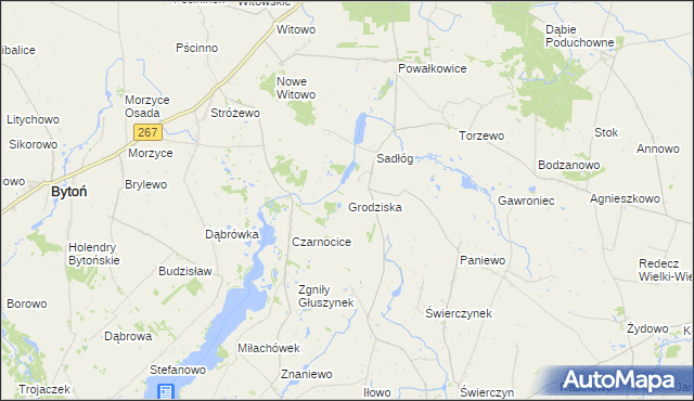 mapa Grodziska gmina Bytoń, Grodziska gmina Bytoń na mapie Targeo