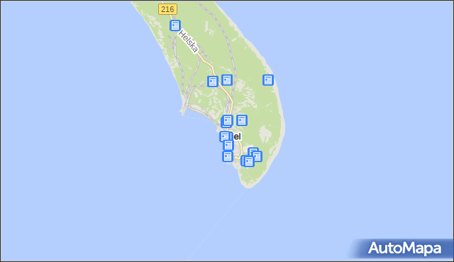 mapa Hel, Hel na mapie Targeo