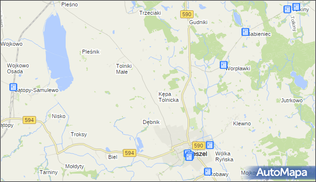 mapa Kępa Tolnicka, Kępa Tolnicka na mapie Targeo