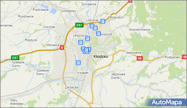mapa Kłodzka, Kłodzko na mapie Targeo