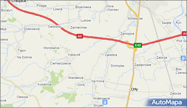 mapa Kolonia gmina Orły, Kolonia gmina Orły na mapie Targeo
