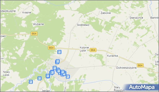 mapa Kolonie Lipsk, Kolonie Lipsk na mapie Targeo