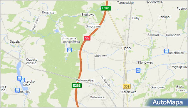 mapa Mórkowo, Mórkowo na mapie Targeo
